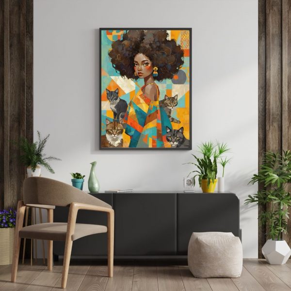 Cat Collective – Modern Abstract Afrocentric Art Print - Image 3
