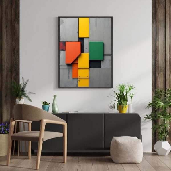 Cross Section – Industrial Geometric Wall Art (Urban Modernism) Poster Print - Image 3