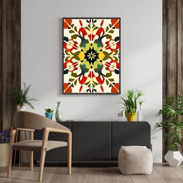 Kaleido – Retro Kaleidoscopic Geometric Art Print - Image 3