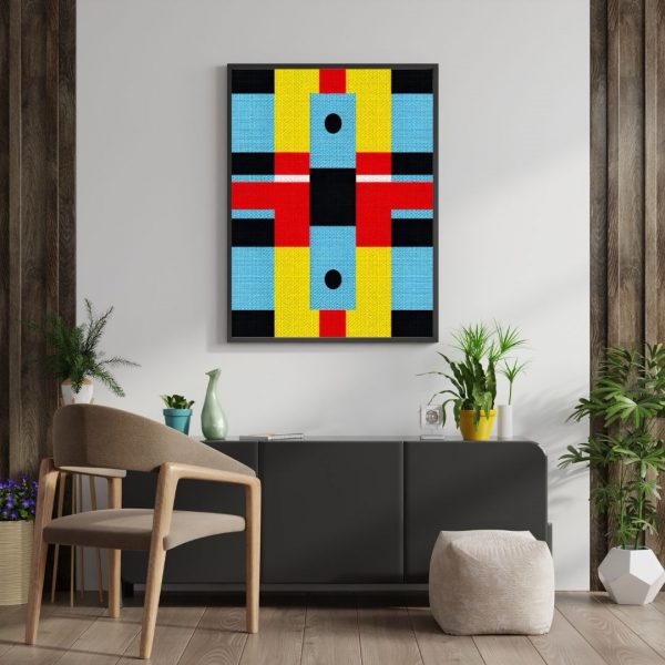 Switchboard – Colorblock Geometric Abstract Art Print - Image 3