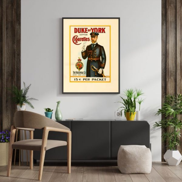 Duke of York Egyptian Cigarettes – Vintage Advertising Poster Print - Image 4