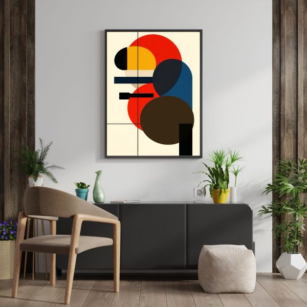 Signal Stack – Modernist Geometric Abstract Art Print - Image 3