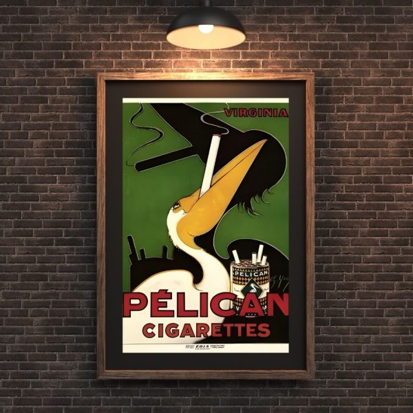 PÉLICAN Cigarettes – Art Deco French Advertising Poster Print (Virginia Blend) - Image 4