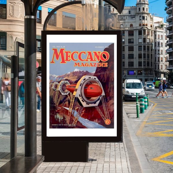Meccano Magazine – December 1932 “Magnetic Car to Travel 600 M.P.H.” Poster Print - Image 2