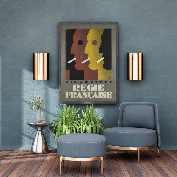 Régie Française – Art Deco Cigarette Poster by Stéphane Paternot (c. 1930s) Poster Print - Image 3
