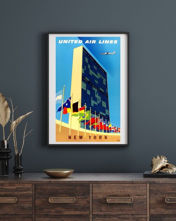 United Air Lines New York Travel Poster Print - Image 3