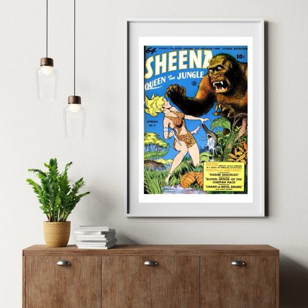 Sheena, Queen of the Jungle – Vintage Adventure Comic Art Print - Image 3