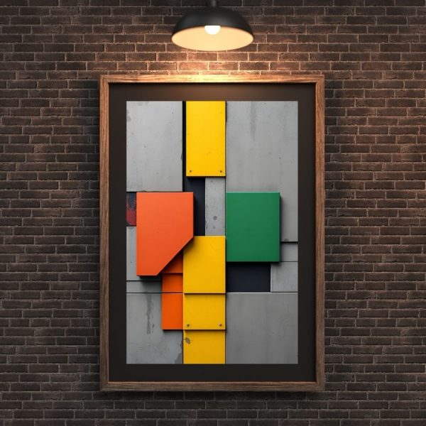 Cross Section – Industrial Geometric Wall Art (Urban Modernism) Poster Print - Image 2