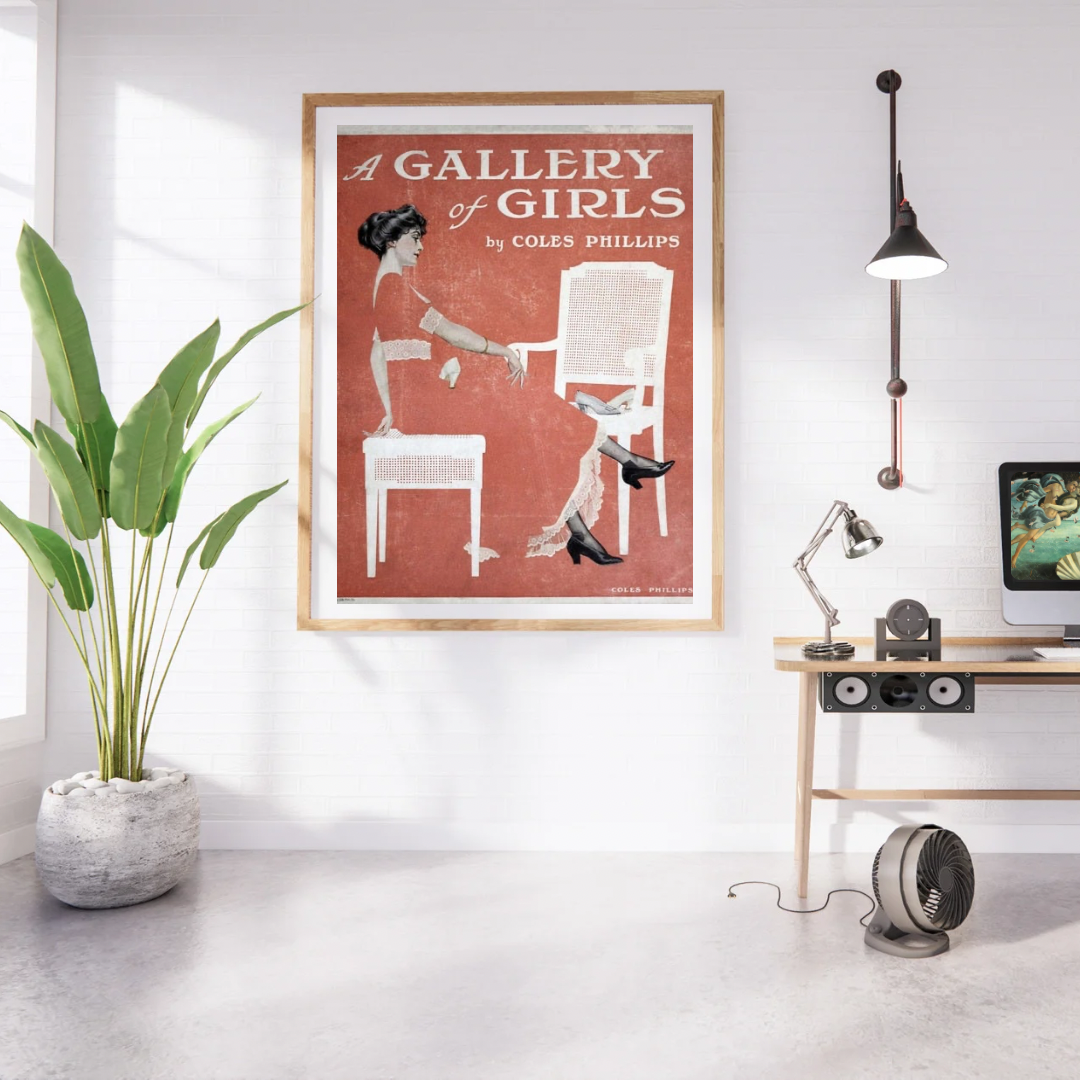 Gallery of Girls – Vintage Illustration Print by Coles Phillips Poster Print - Image 2