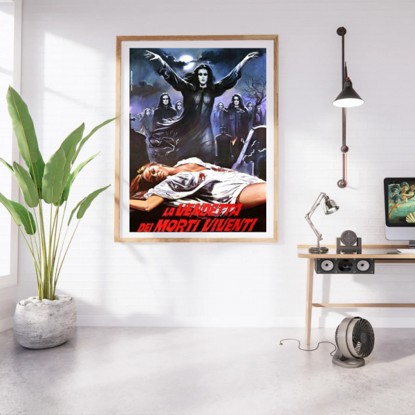 La Vendetta dei Morti Viventi – Italian Gothic Horror Movie Poster (Early 1980s) Poster Print - Image 3