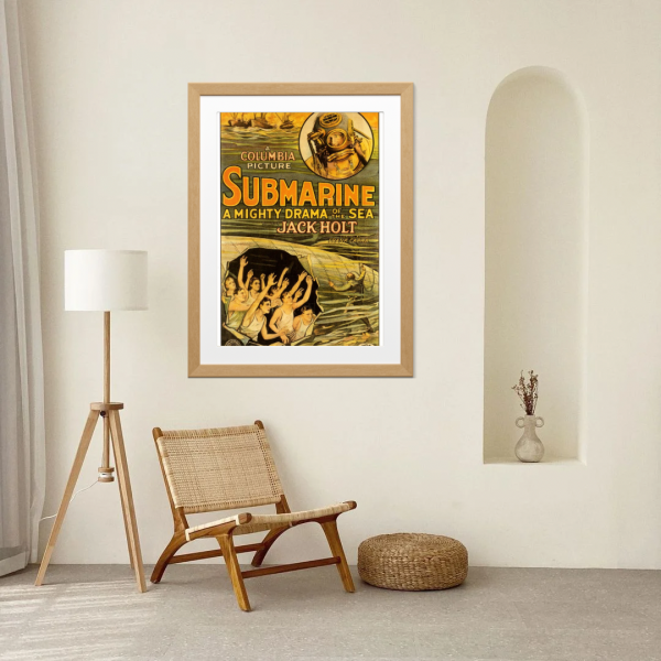 Submarine – Vintage Columbia Picture Movie Poster (1928) | Dramatic Sea Rescue Illustration Art Print - Image 2