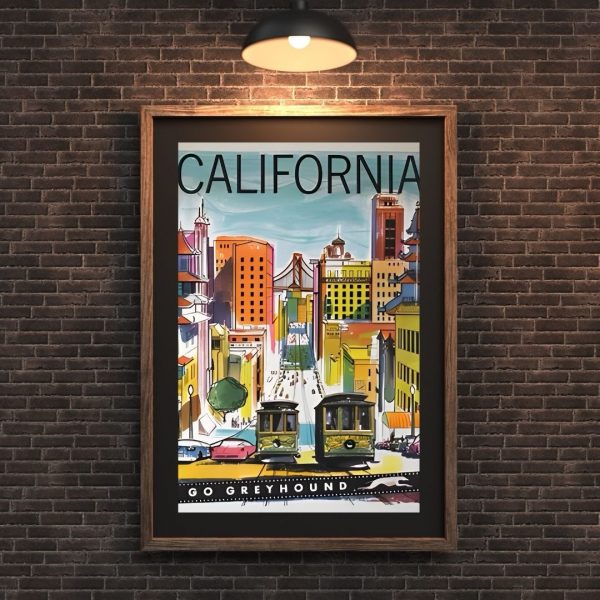 California Dreamin’ – Retro Travel Poster Print - Image 3
