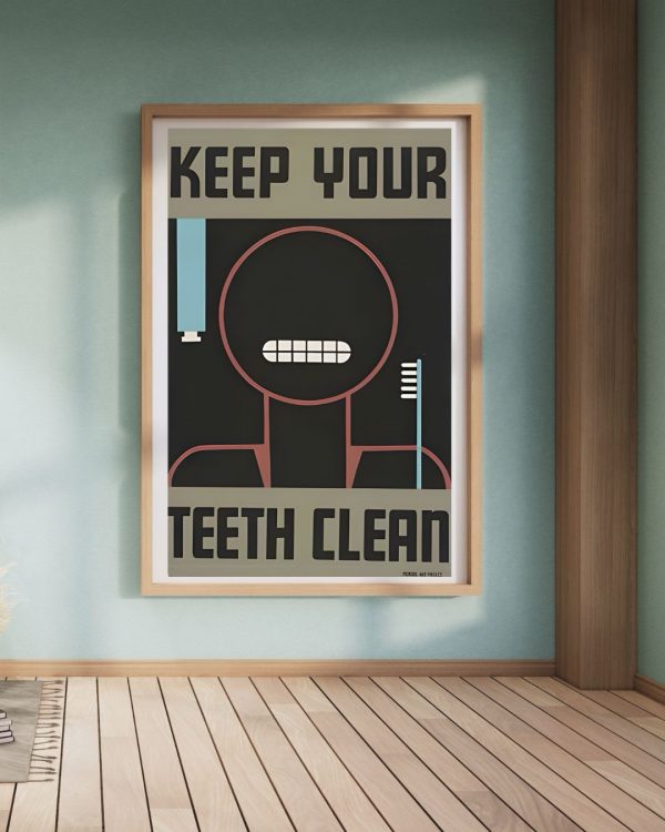 Keep Your Teeth Clean WPA Dental Health Poster Print - Image 2