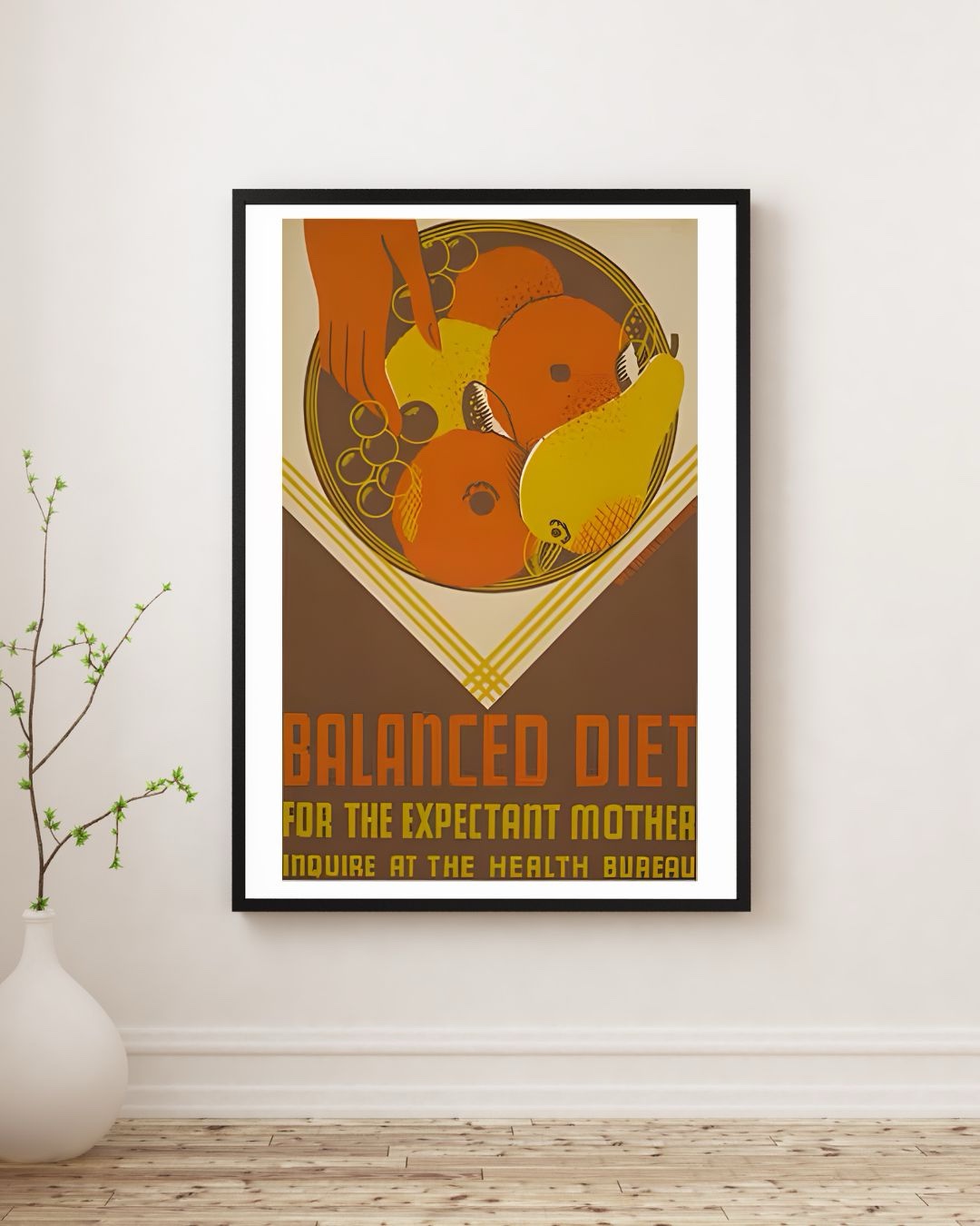 Balanced Diet Expectant Mother Health Bureau Poster Print - Image 3