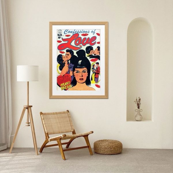 Confessions of Love – Vintage 1950s Romance Comic Cover Art Print - Image 4
