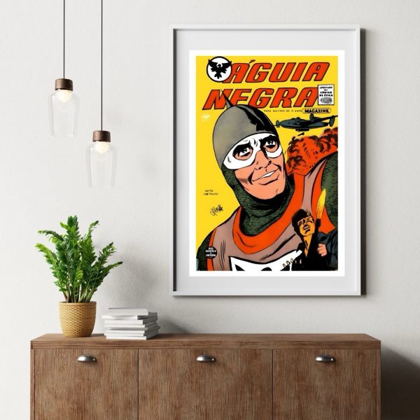 Águia Negra No. 70 – Brazilian Golden Age Comic Cover (Vintage Superhero Art) Poster Print - Image 3