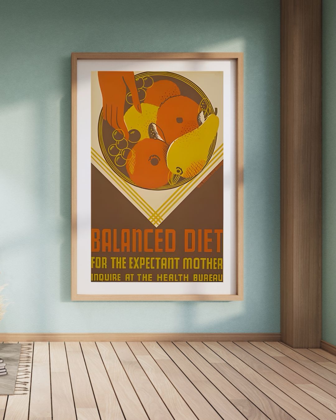 Balanced Diet Expectant Mother Health Bureau Poster Print - Image 2