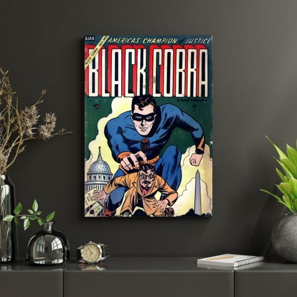 Black Cobra – America’s Champion of Justice! (Ajax/Farrell, 1950s) Poster Print - Image 4
