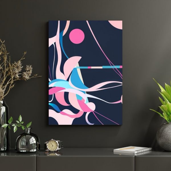 Ribbon Reverie – Modern Abstract Geometric Wall Art Print - Image 4