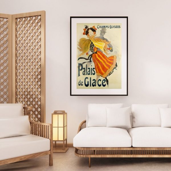 Palais de Glace Champs-Élysées – Vintage Belle Époque Ice Skating Poster Print - Image 4