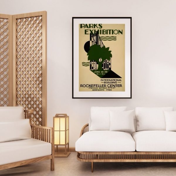 Parks Exhibition – Vintage 1930s WPA Art Deco Poster Print - Image 4