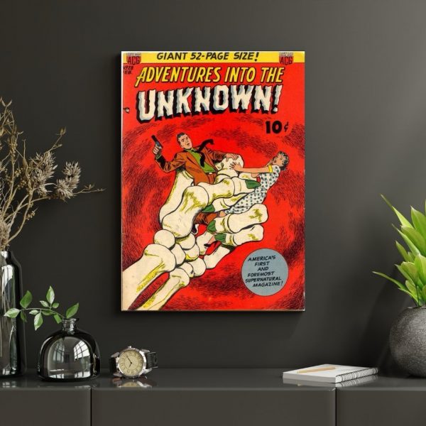 Unknown
Adventures Into the Unknown! No. 28 – Vintage Horror Comic Cover Print - Image 4