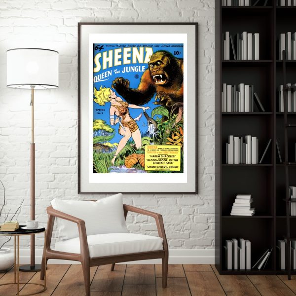 Sheena, Queen of the Jungle – Vintage Adventure Comic Art Print - Image 2