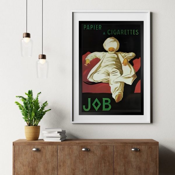 Papier à Cigarettes Job – Vintage French Belle Époque Advertising Poster Print - Image 3