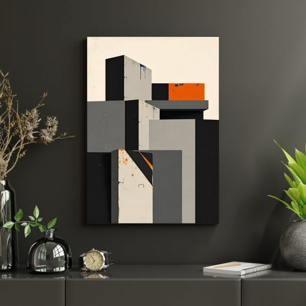 Brutalist Ascent – Minimalist Geometric Abstract Art Print - Image 4