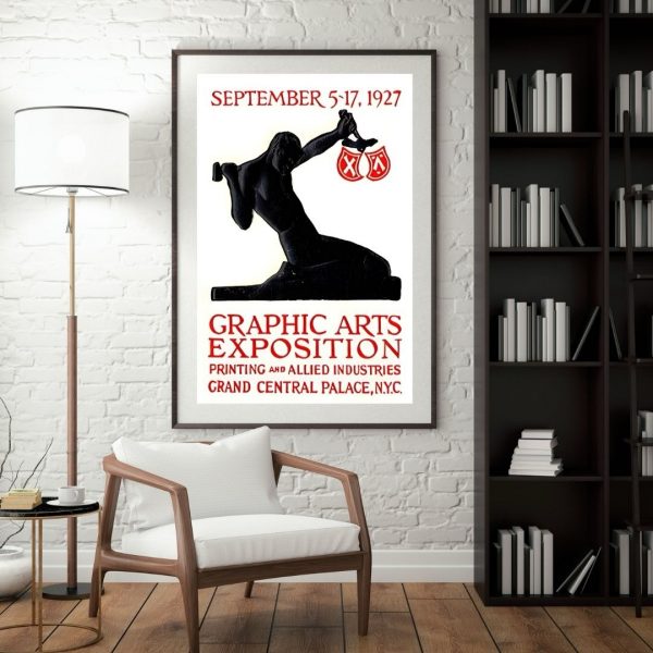 Graphic Arts Exposition – Vintage 1927 Art Deco Exhibition Poster Print - Image 2