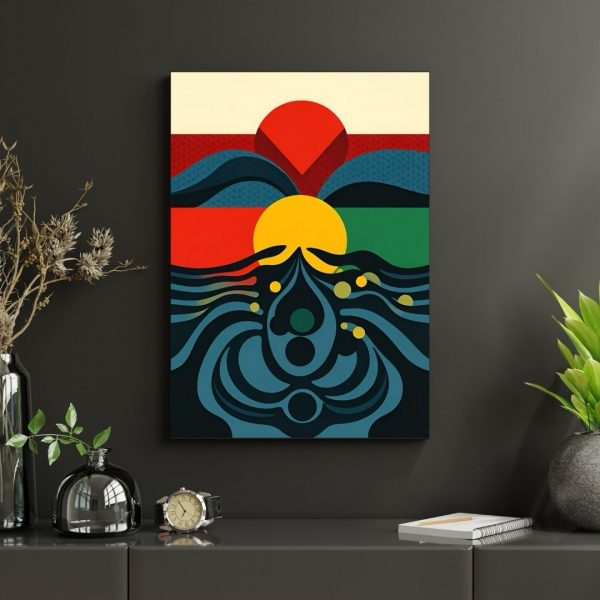 Eclipse Rising – Modern Geometric Abstract Art Print - Image 4