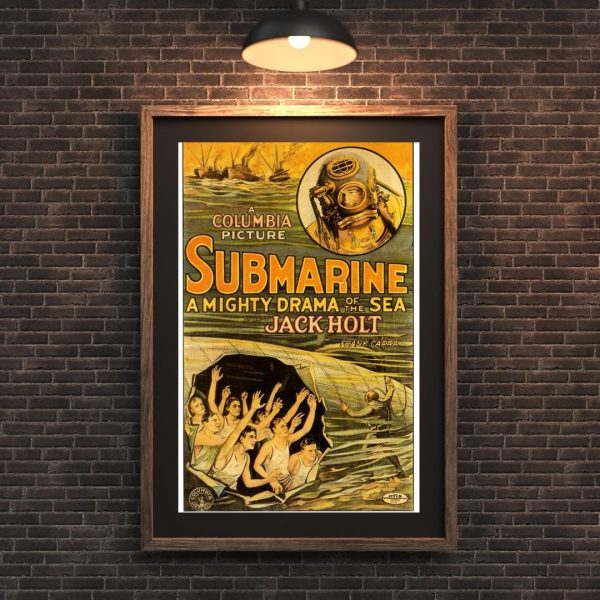 Submarine – Vintage Columbia Picture Movie Poster (1928) | Dramatic Sea Rescue Illustration Art Print - Image 3