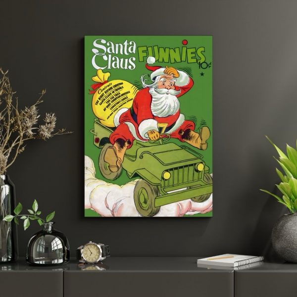 Santa Claus Funnies – Golden Age Holiday Comic Classic Poster Print - Image 4
