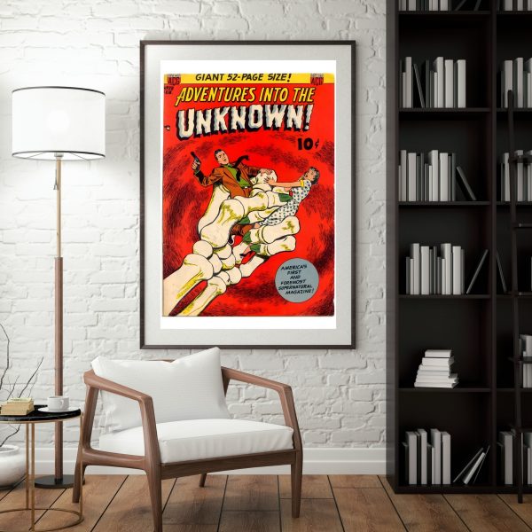 Unknown
Adventures Into the Unknown! No. 28 – Vintage Horror Comic Cover Print - Image 5