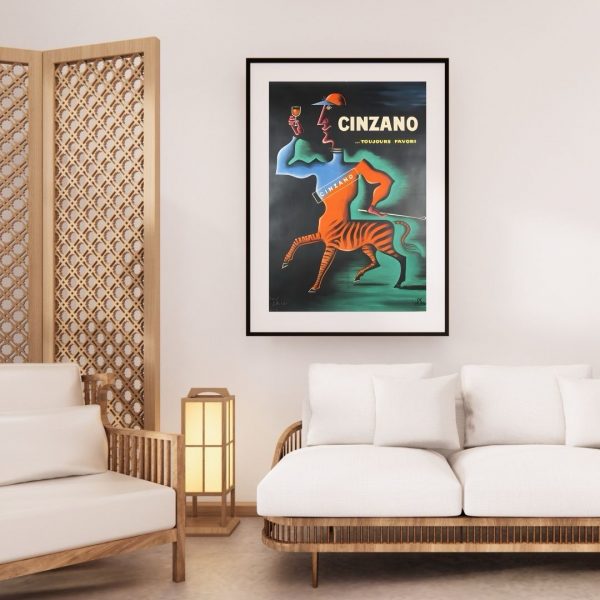 Cinzano ...Toujours Favori – Vintage 1940s French Aperitif Advertising Poster Print - Image 4