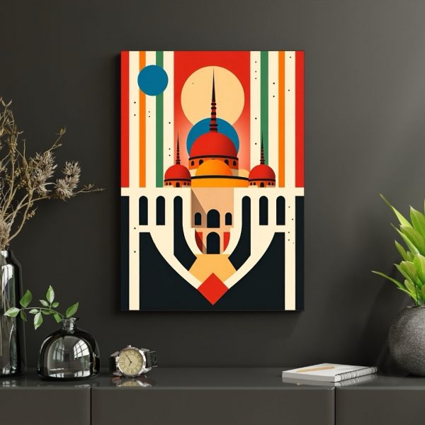 Desert Spires – Geometric Futurist Architecture Art Print - Image 4
