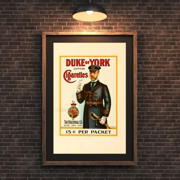 Duke of York Egyptian Cigarettes – Vintage Advertising Poster Print - Image 2