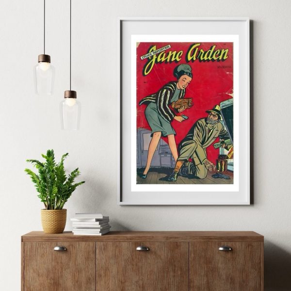 Jane Arden – Crime Reporter Vintage Comic Cover Print - Image 3