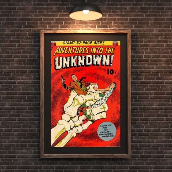 Unknown
Adventures Into the Unknown! No. 28 – Vintage Horror Comic Cover Print - Image 2