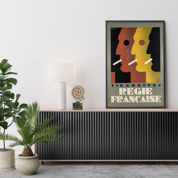 Régie Française – Art Deco Cigarette Poster by Stéphane Paternot (c. 1930s) Poster Print - Image 4