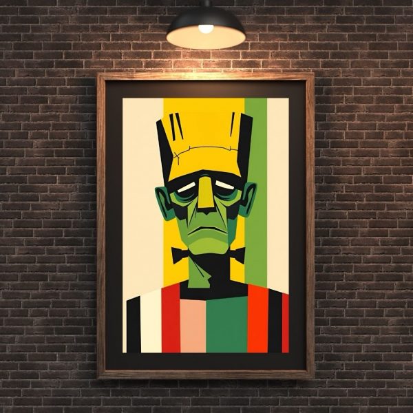The Creature – Minimalist Frankenstein's Monster Art Print - Image 2
